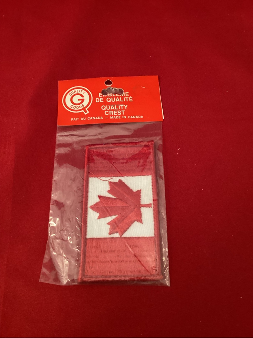 Red Canadian Flag Embroidered Patch